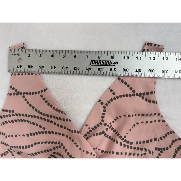 Cabi Womens Sophia Tank Top Size 12 Pink Gray Printed Sleeveless Blouse Casual - Picture 6 of 10